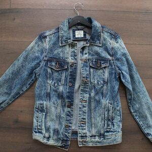 Pull&Bear Faded Blue Denim Mens Jacket